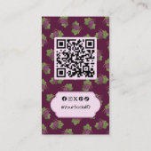 赤ブドウ（縦） 名刺 (裏面)