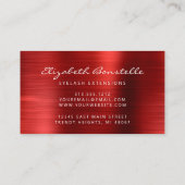 赤ブラシ仕上げメタルスクリプトラッシュエクステンション 名刺 (裏面)