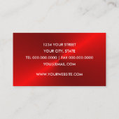 赤ブラシ仕上げ金属光沢 名刺 (裏面)