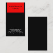 赤ブラックカラーユニーククリエイティブ 名刺 (正面/裏面)