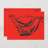 赤ブリーフポストカード ポストカード (正面/裏面)