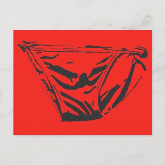 赤ブリーフポストカード ポストカード (正面)