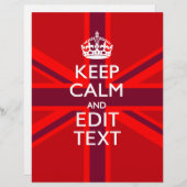 赤ブルゴーニュ保ーはテキストのユニオンジャック国旗を落ち着ける (正面/裏面)