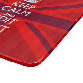 赤ブルゴーニュ保ーはテキストのユニオンジャック国旗を落ち着ける カッティングボード (角)