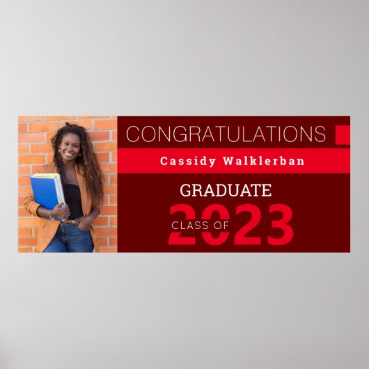 赤ブルゴーニュ写真卒業 ポスター (正面)