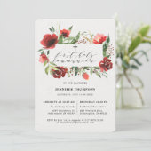 赤ブルゴーニュ緑のユーカリ第一聖餐会 招待状 (スタンド正面)