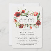 赤ブルゴーニュ緑のユーカリ第一聖餐会 招待状 (正面)