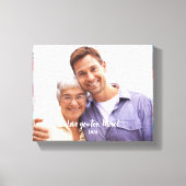 赤ブルー抽象芸術フローラルパターンエッジ写真 キャンバスプリント (正面)