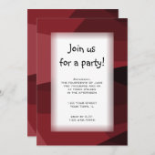 赤ブロックすべての目的パーティの招待状 招待状 (正面/裏面)