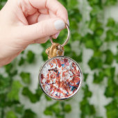 赤ブ絵を描ラシ抽象芸術モダンデジタル キーホルダー (手)