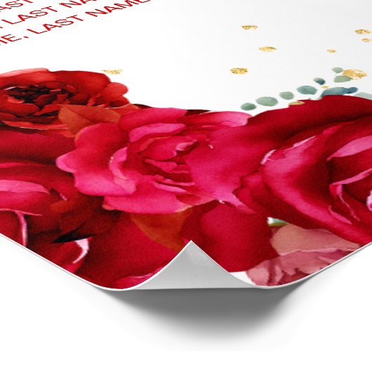 赤プリンセスクインセアニラ10表座席表 ポスター (角)