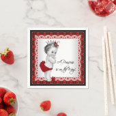 赤プリンセス赤ちゃんシャワー スタンダードカクテルナプキン (インサイチュ)