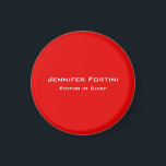 赤プレーンエレガントミニマモダンリスト マグネット<br><div class="desc">自分を代表モダンしてエレガントデザイン。このテンプレートは全カスタマイズてのプロフェッショナルの職業に合わせることができる。</div>