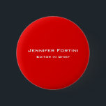 赤プレーンエレガントミニマモダンリスト 缶バッジ<br><div class="desc">自分を代表モダンしてエレガントデザイン。このテンプレートは全カスタマイズてのプロフェッショナルの職業に合わせることができる。</div>