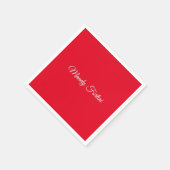 赤プレーンエレガントミニマル書道 スタンダードカクテルナプキン (角)