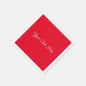 赤プレーンエレガントミニマル書道 スタンダードカクテルナプキン (角)