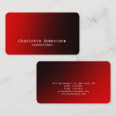 赤プレーンスタイリッシュクリエイティブコンサルタモダンント 名刺 (正面/裏面)