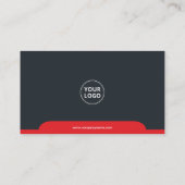 赤プロフェッショナルモダン企業の 名刺 (裏面)