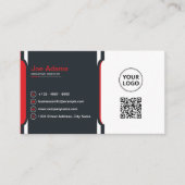 赤プロフェッショナルモダン企業の 名刺 (正面)