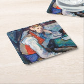 赤ベストの男の子,セザンヌ スクエアペーパーコースター (アングル)