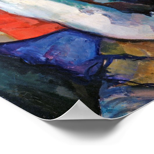 赤ベストの男の子,セザンヌ ポスター (角)