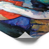 赤ベストの男の子，セザンヌ ポスター (角)