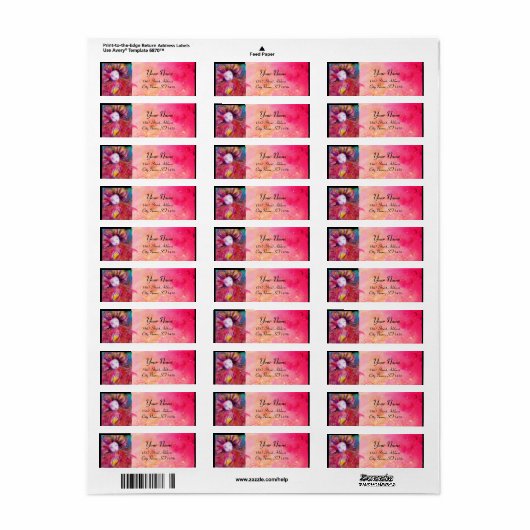 赤ベネチアン仮装ピンク明るい赤紫色のマスク ラベル (フルシート)