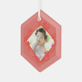 赤ベビーの初めてのクリスマスオーナメント ガラスオーナメント (正面左)