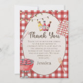 赤ベビー-Qベビーシャワーサンキューカード サンキューカード (正面)