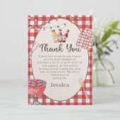 赤ベビー-Qベビーシャワーサンキューカード サンキューカード (スタンド正面)