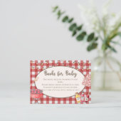 赤ベビー-Q赤ちゃんシャワーベビー用ブック エンクロージャーカード (スタンド正面)