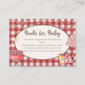 赤ベビー-Q赤ちゃんシャワーベビー用ブック エンクロージャーカード (正面)