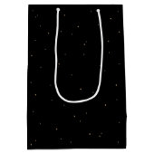 赤ベリパーソナライズされたー+ユーカリ・クリスマス ミディアムペーパーバッグ (裏面)