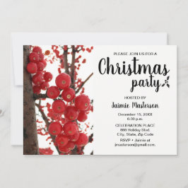 赤ベリモダンークリスマスパーティー 招待状