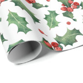 赤ベリモダンークリスマス ラッピングペーパー (ロールコーナー)