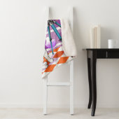 赤ベージュの子犬と望遠鏡城 シェルパブランケット (インサイチュ)