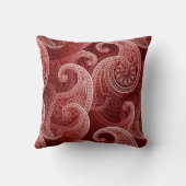 赤ペイズリーエキゾチック模様 クッション (裏面)