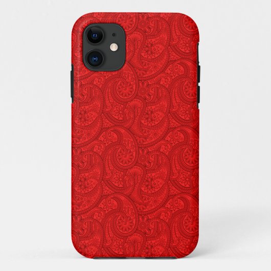 赤ペイズリー Case-Mate iPhoneケース (裏面)