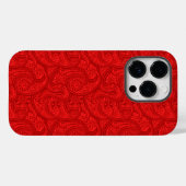 赤ペイズリー Case-Mate iPhoneケース (裏面 (横))