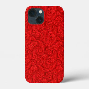 赤ペイズリー iPhone 13 MINIケース
