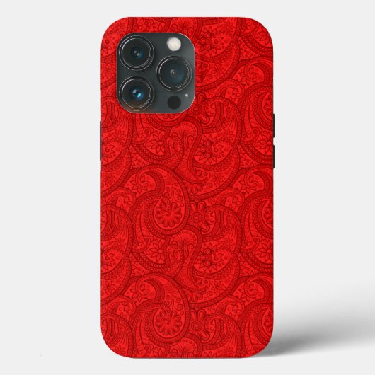 赤ペイズリー Case-Mate iPhoneケース (裏面)