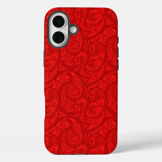 赤ペイズリー Case-Mate iPhoneケース (裏面)