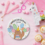 赤ペルシャ猫の誕生日パーティー紙プレート ペーパープレート (パーティー)