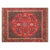 赤ペルシャ絨毯コットンテーブルクロス テーブルクロス (正面(横))