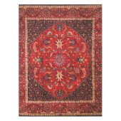 赤ペルシャ絨毯コットンテーブルクロス テーブルクロス (正面)