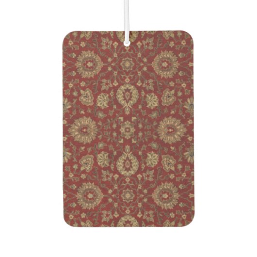 赤ペルシャ緋色アラベスクのタペストリー カーエアーフレッシュナー (正面)