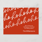 赤ホホホホホクリスマスホリディポストカード シーズンポストカード (正面)