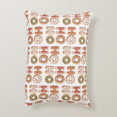 赤ホーホーホーホージンジャーブレッドクッキーのクリスマス アクセントクッション (裏面(縦))