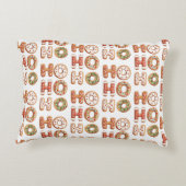 赤ホーホーホーホージンジャーブレッドクッキーのクリスマス アクセントクッション (裏面)