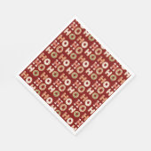 赤ホーホーホーホージンジャーブレッドクッキーのクリスマス スタンダードランチョンナプキン (角)